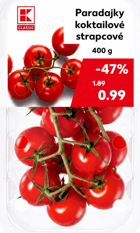 Paradajky koktailové strapcové