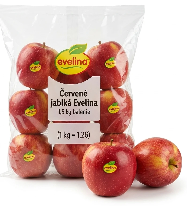 Červené jablká Evelina