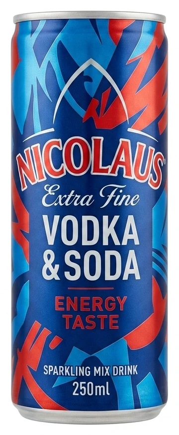 Nicolaus vodka sóda a energetický nápoj