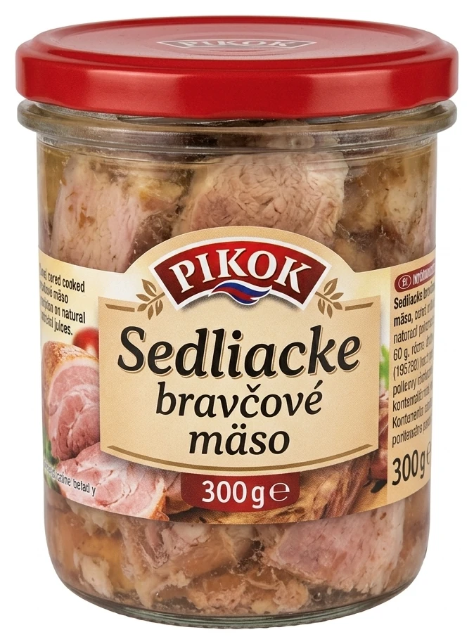 Bravčové mäso v skle