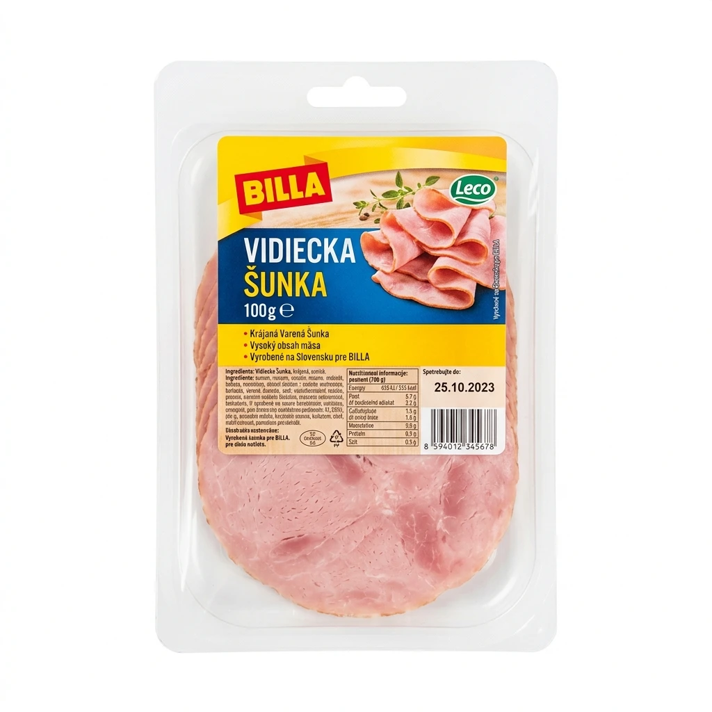 BILLA VIDIECKA  ŠUNKA 100G LECO