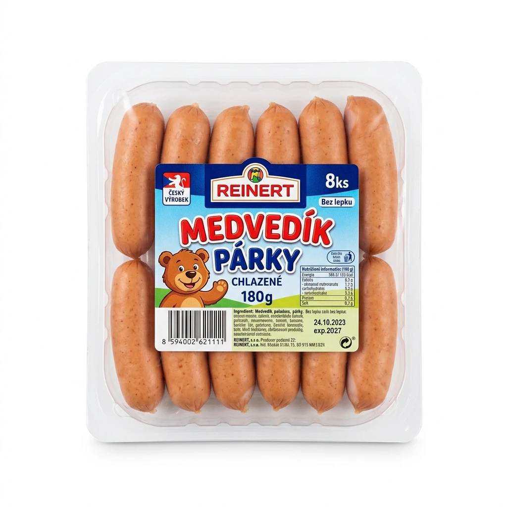 MEDVEDÍK PÁRKY 180G REINERT