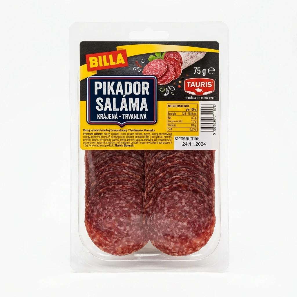 BILLA PIKADOR SALÁMA 75G TAURIS