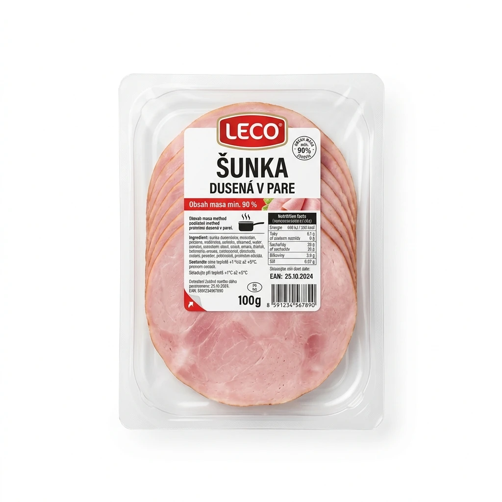 ŠUNKA DUSENÁ V PARE 100G LECO