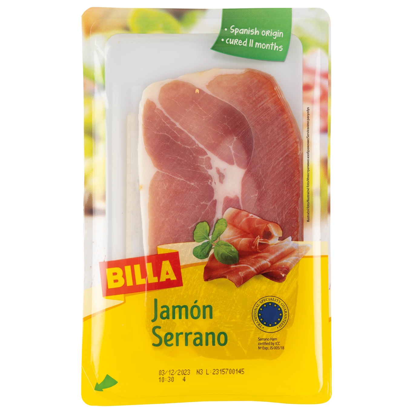 BILLA JAMÓN SERRANO 80G