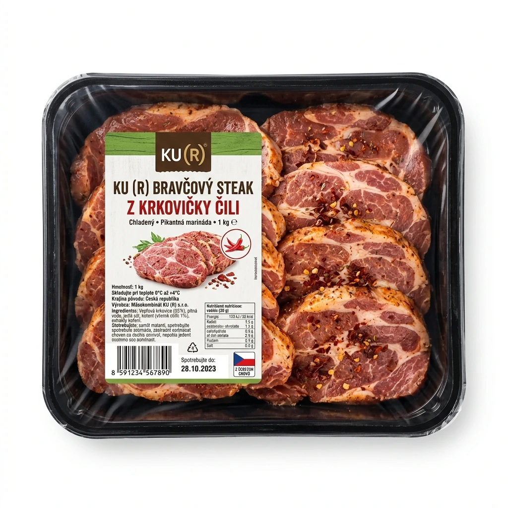 KU (R) BRAVČ. STEAK Z KRKOVIČKY ČILI