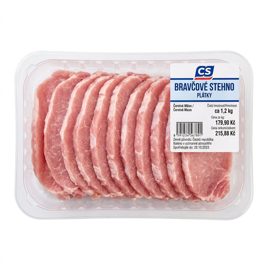 CS BRAVČOVÉ STEHNO PLÁTKY OA CA.1,2 KG