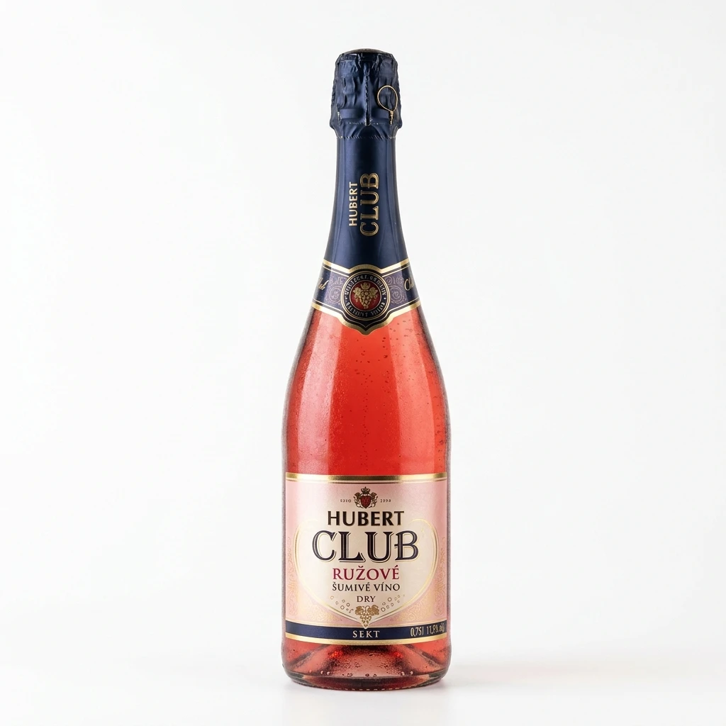 HUBERT CLUB RUŽOVÉ ŠUMIVÉ VÍNO 0,75L
