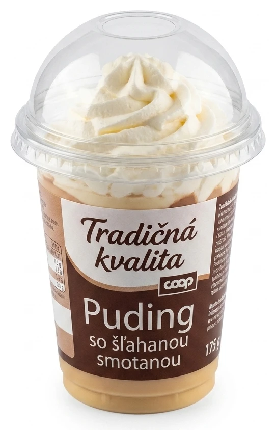 Tradičná kvalita Puding so šľahanou smotanou 2 druhy