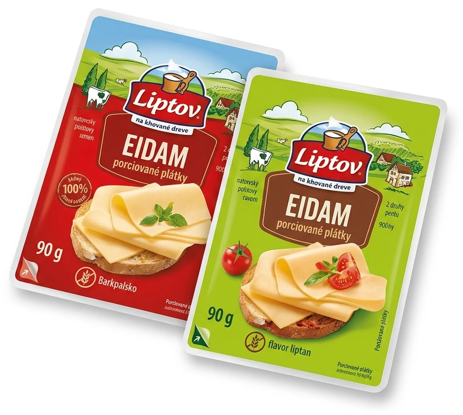 Eidam porciované plátky 2 druhy