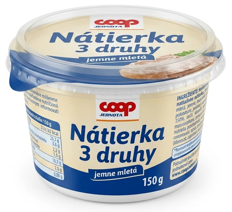 Nátierka 3 druhy