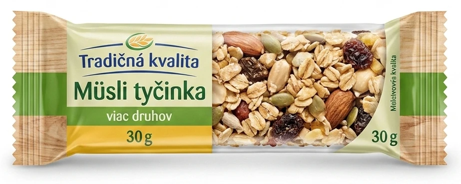 Müsli tyčinka viac druhov