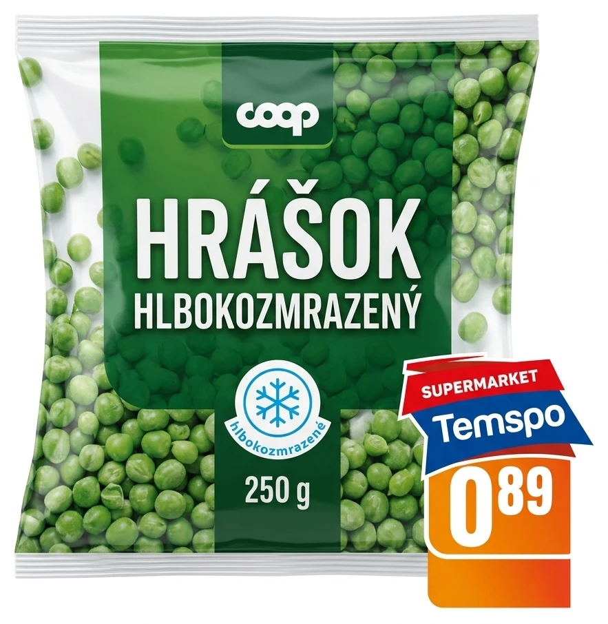 Hrášok hlbokozmrazený