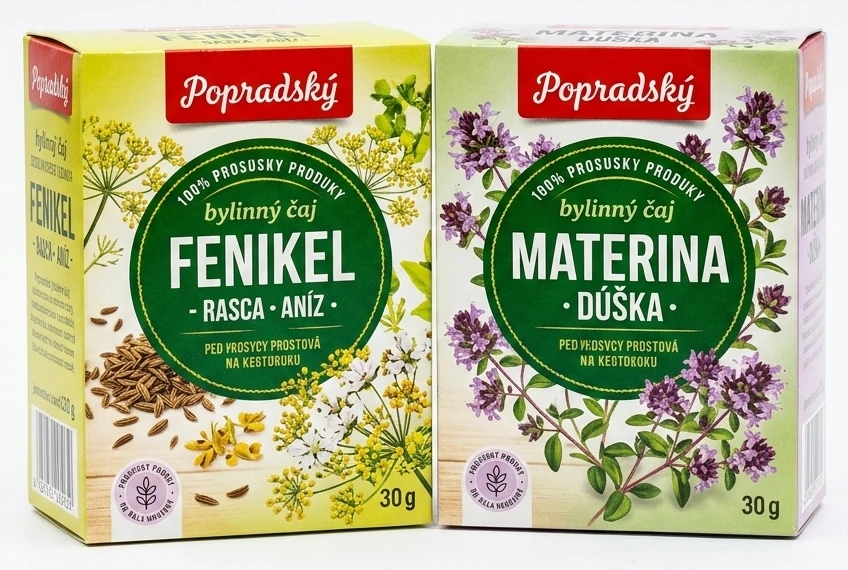Popradský bylinný čaj 2 druhy