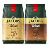 Jacobs Velvet zrnková káva 2 druhy