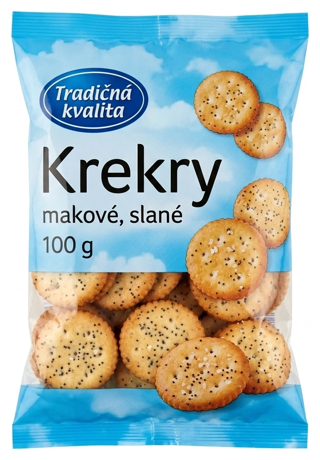 Tradičná kvalita Krekry makové, slané