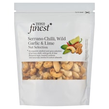 Finest Zmes solených jadier s príchuťou serrano čili, cesnaku a limetky 150 g