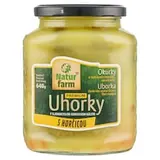 Natur Farm Prémium uhorky v sladkokyslom korenenom náleve s horčicou 640 g
