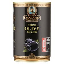 Franz Josef Kaiser Exclusive Čierne olivy bez kôstky v slanom náleve 300 g