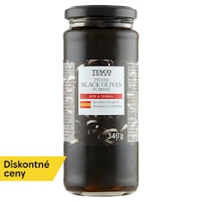Čierne vykôstkované olivy v slanom náleve 340 g