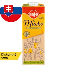 Rajo Mlieko plnotučné 3,5% 1 l