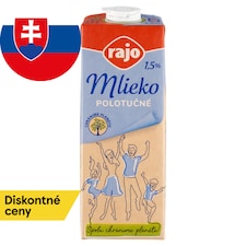 Rajo Mlieko polotučné 1,5% 1 l