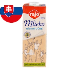 Rajo Mlieko nízkotučné 0,5% 1 l