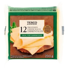 Tavený plátkový syr so syrom emmentaler 12 x 16,67 g (200 g)
