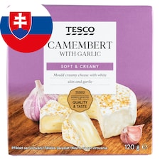 Mäkký zrejúci plnotučný syr s bielou plesňou na povrchu s cesnakom 120 g