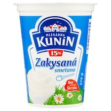 Mlékárna Kunín Kyslá smotana 15% 375 g