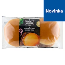 Grill Master Pšeničné hamburgerové žemle brioškového typu 4 x 81 g (324 g)