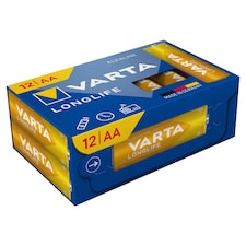 VARTA Longlife AA alkalické batérie 12 ks