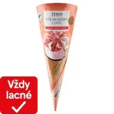 Mrazený krém s vanilkovou príchuťou a jahodový s jahodovou polevou 120 ml