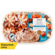 Mrazený krém so slaným karamelom a mrazený krém s príchuťou pukancov 900 ml