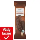 Mrazený krém s kúskami čokolády v poleve z mliečnej čokolády s kakaovými bôbmi 90 g