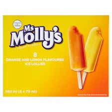 Ms Molly's Mrazený krém vodový s citrónovou a pomarančovou príchuťou 2 x 4 x 70 g (560 g)