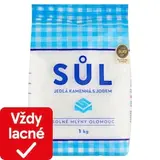 Solné Mlýny Kamenná jedlá soľ jódovaná mletá 1 kg
