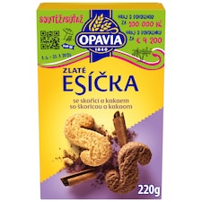 Opavia sušienky Zlaté Esíčka so škoricou a kakaom 220 g