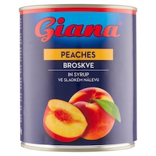Giana Broskyne lúpané polené v sladkom náleve 820 g
