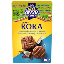 Opavia sušienky Zlaté Koka s kokosom a kakaom 180 g