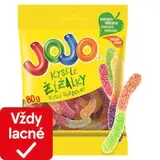 JOJO Kyslé dážďovky želé cukríky s ovocnými príchuťami 80 g