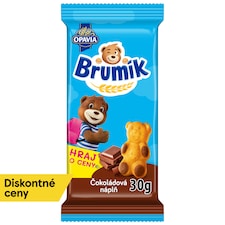 Opavia Brumík s čokoládovou náplňou Jemné pečivo Bez farbív a konzervantov Individuálne balenie 30 g
