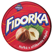Opavia Fidorka Horká s orieškovou náplňou červená 30 g