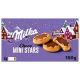 Milka Choco Mini Stars sušienky s mliečnou náplňou a čokoládou z alpského mlieka 150 g