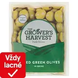 The Grower's Harvest Zelené vykôstkované olivy v slanom náleve 195 g