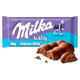 Milka Bubbly mliečna čokoláda z alpského mlieka s poréznou náplňou z mliečnej čokolády 90 g