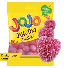 JOJO Jahôdky želé cukríky s jahodovou príchuťou 80 g
