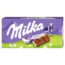 Milka Milkinis tyčinky z mliečnej čokolády z alpského mlieka s mliečnou náplňou 87.5 g