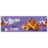 Milka Choco&Cake jemné pečivo s kúskami mliečnej čokolády a náplňou s čokoládou 175 g