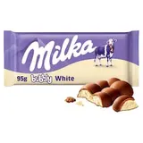 Milka Bubbly white mliečna čokoláda z alpského mlieka s poréznou náplňou z bielej čokolády 95 g